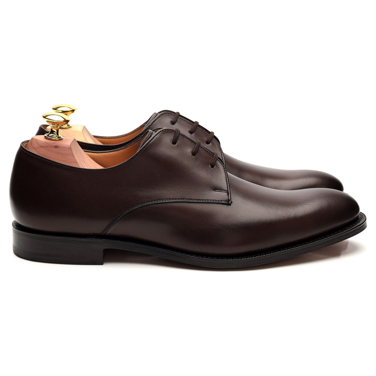 &#39;Oslo&#39; Dark Brown Leather Derby UK 7 F