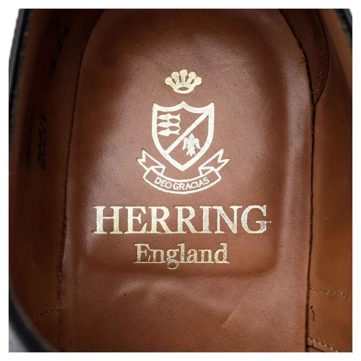 Herring &#39;Jason&#39; Black / Grey Leather Oxford Brogues UK 9 F