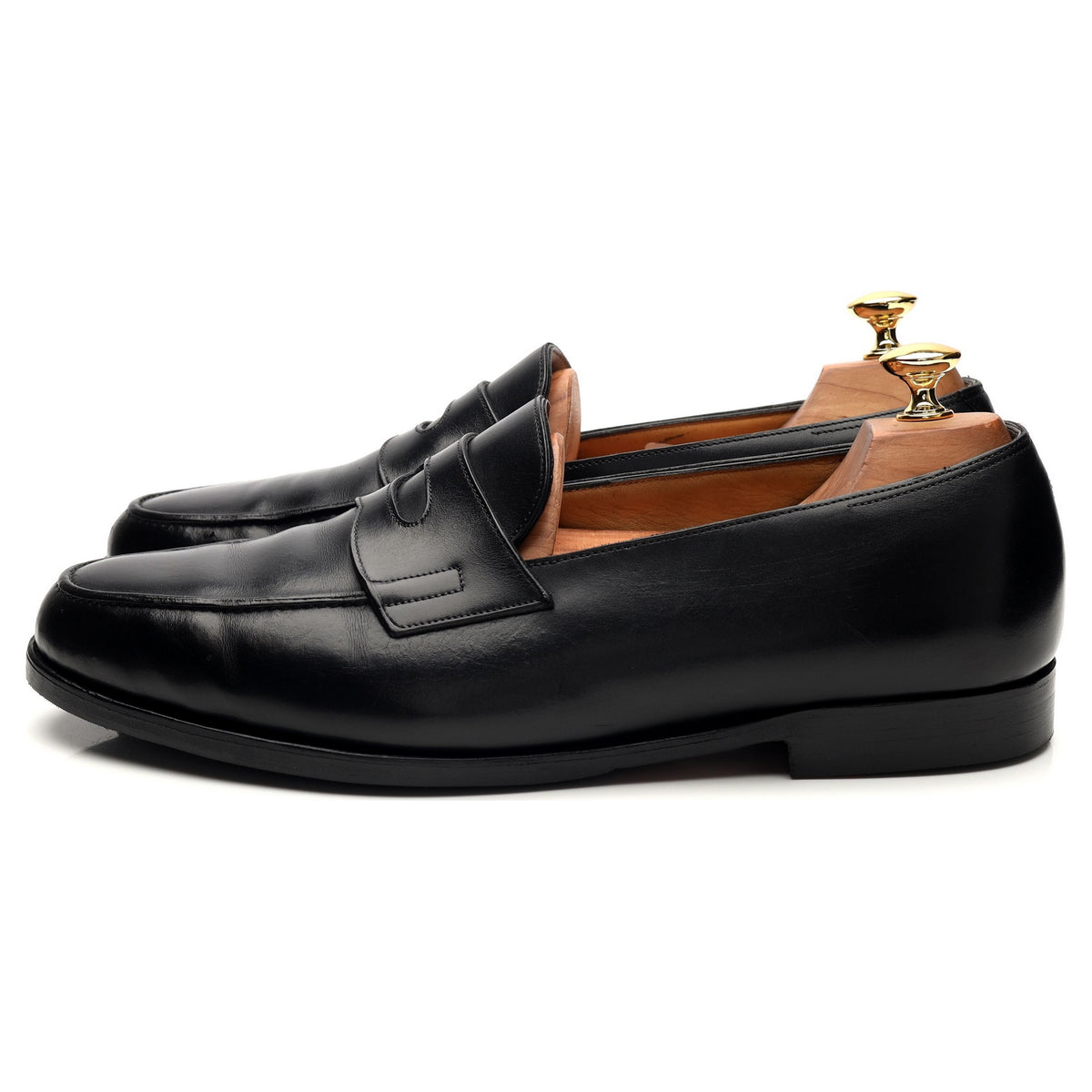 &#39;Lopez&#39; Black Leather Loafers UK 10 E