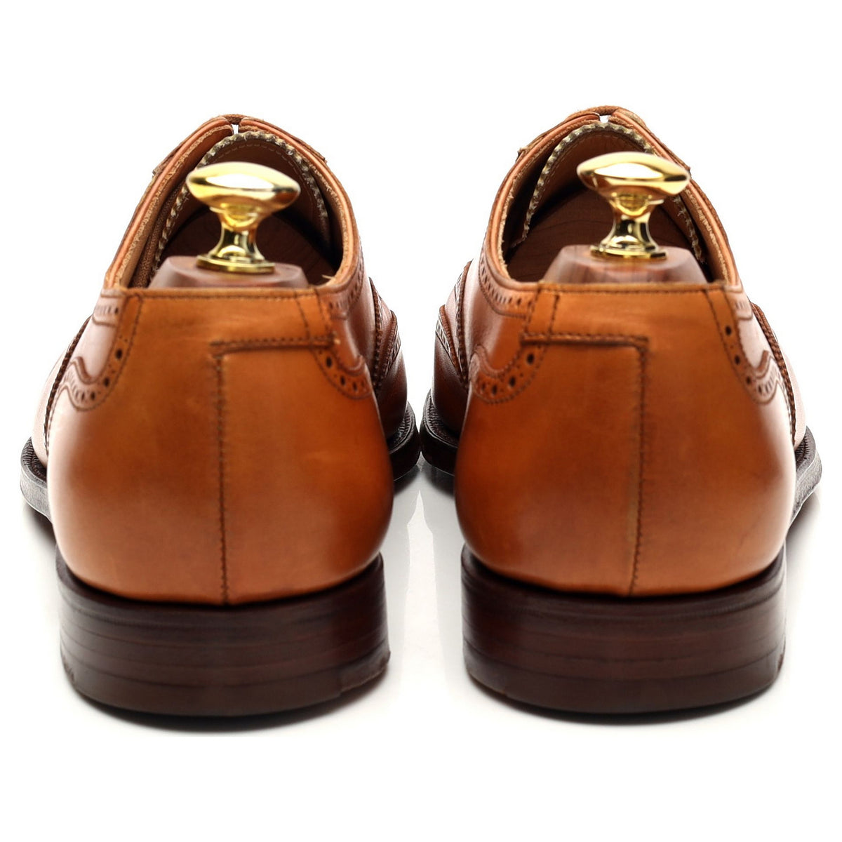 &#39;Guildford&#39; Tan Brown Leather Oxford Brogues UK 8.5 E