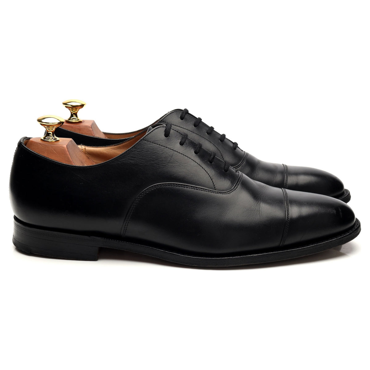 &#39;Balmoral&#39; Black Leather Oxford UK 9 F