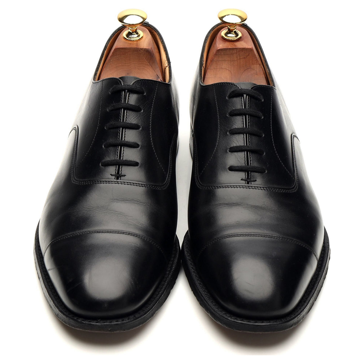 &#39;Balmoral&#39; Black Leather Oxford UK 9 F