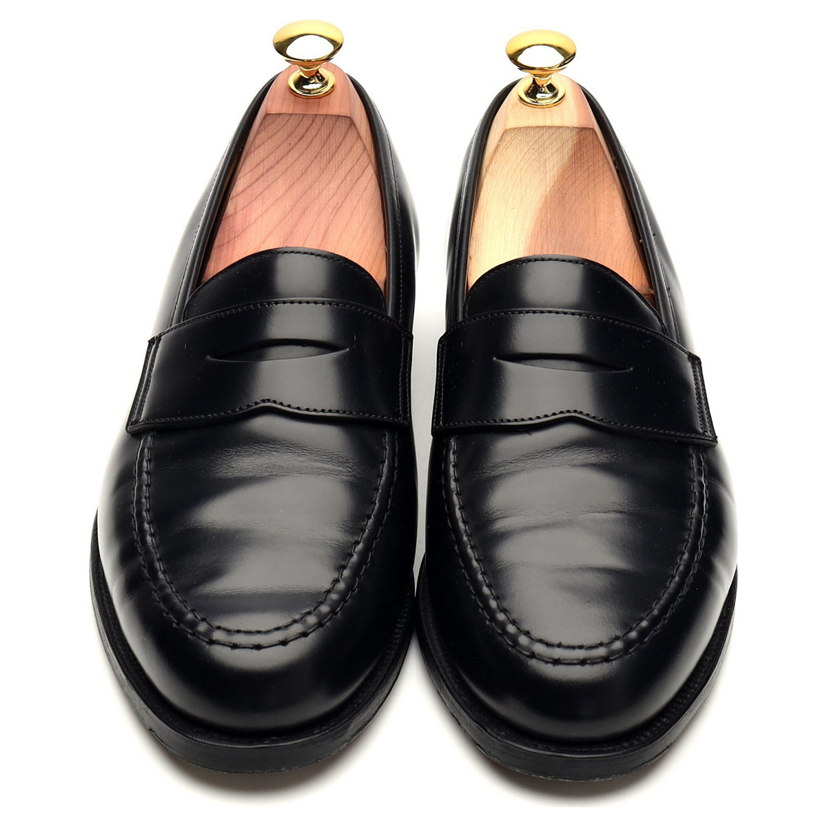 &#39;Boston&#39; Black Leather Loafers UK 7 E