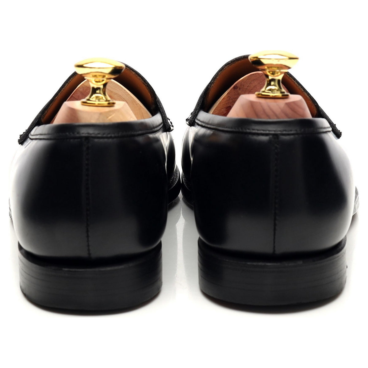 &#39;Boston&#39; Black Leather Loafers UK 7 E