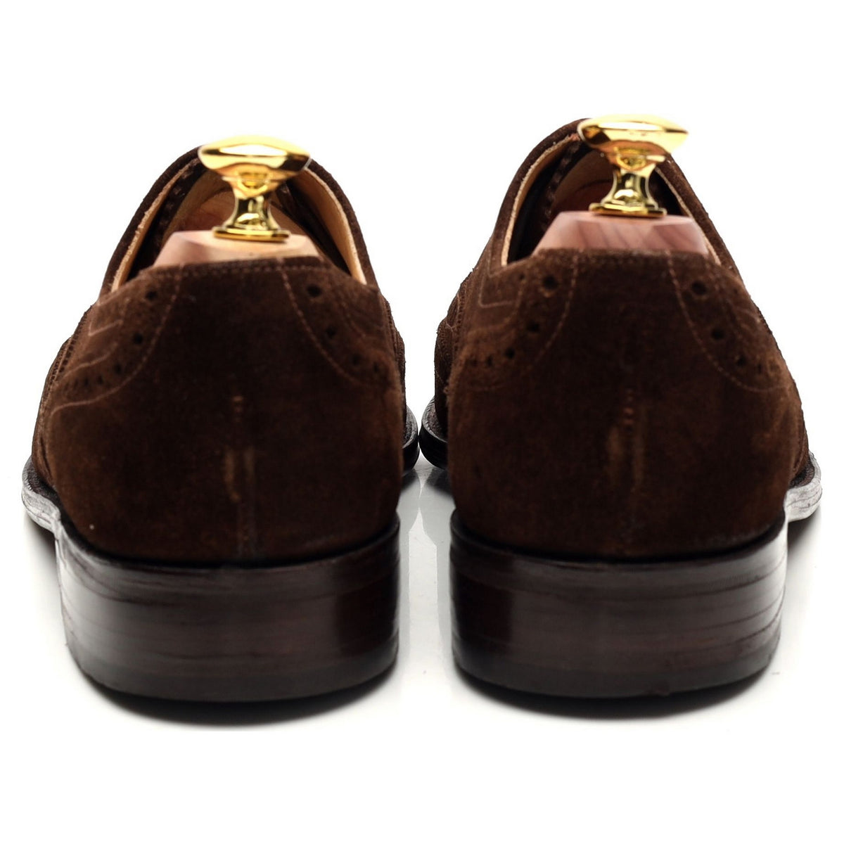 &#39;758&#39; Dark Brown Suede Oxford Brogues UK 7 F