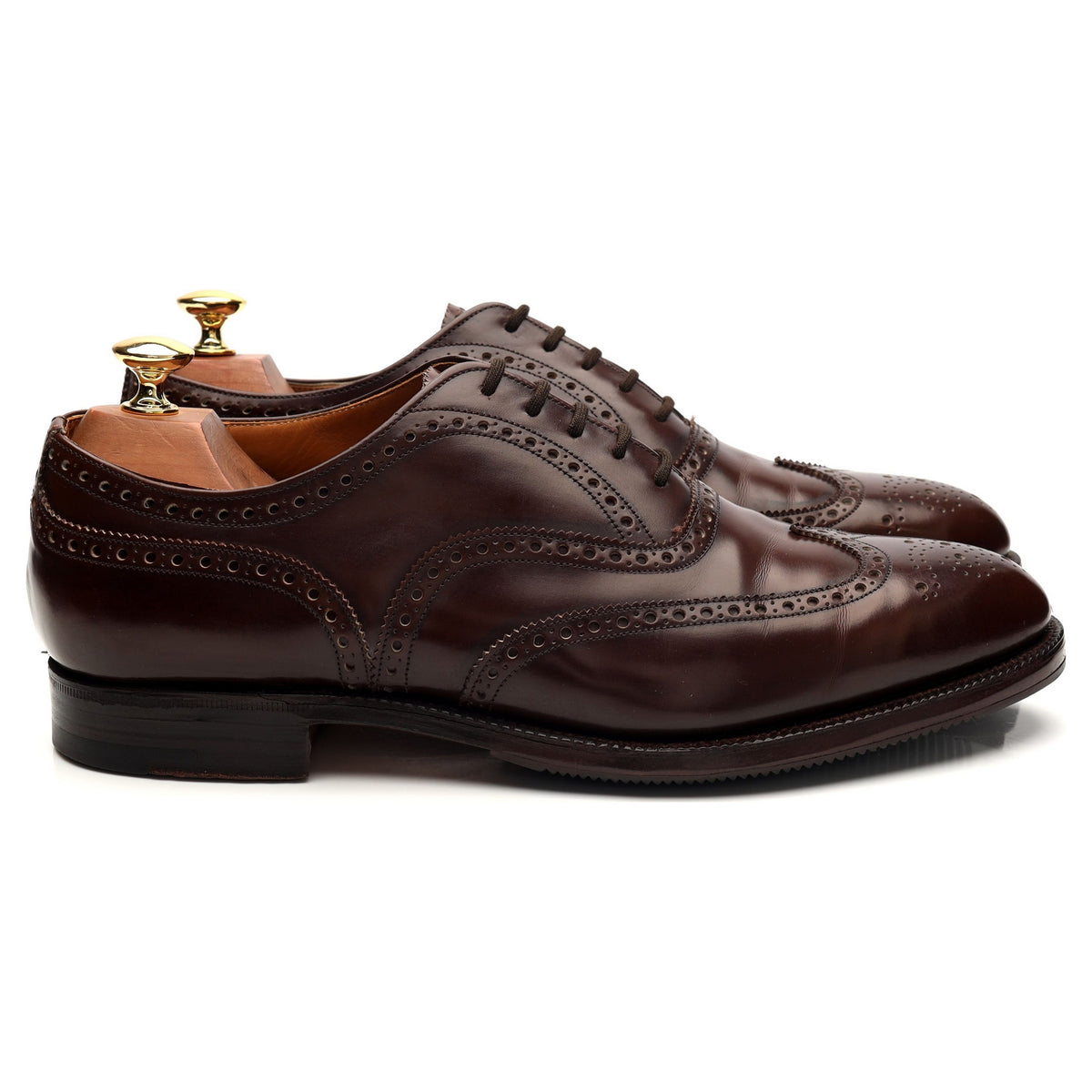 &#39;Hickstead&#39; Dark Brown Leather Oxford Brogues UK 9 F