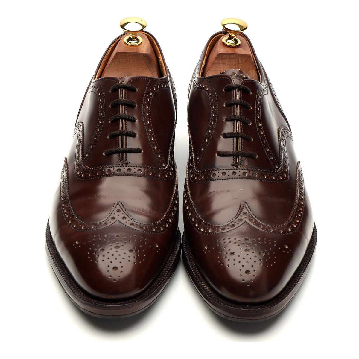 &#39;Hickstead&#39; Dark Brown Leather Oxford Brogues UK 9 F