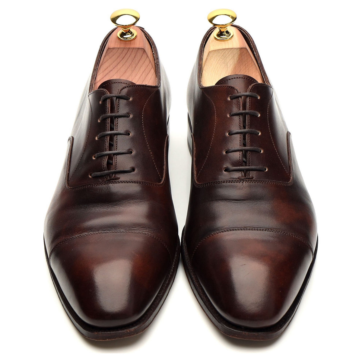 &#39;80204&#39; Dark Brown Museum Leather Oxford UK 8