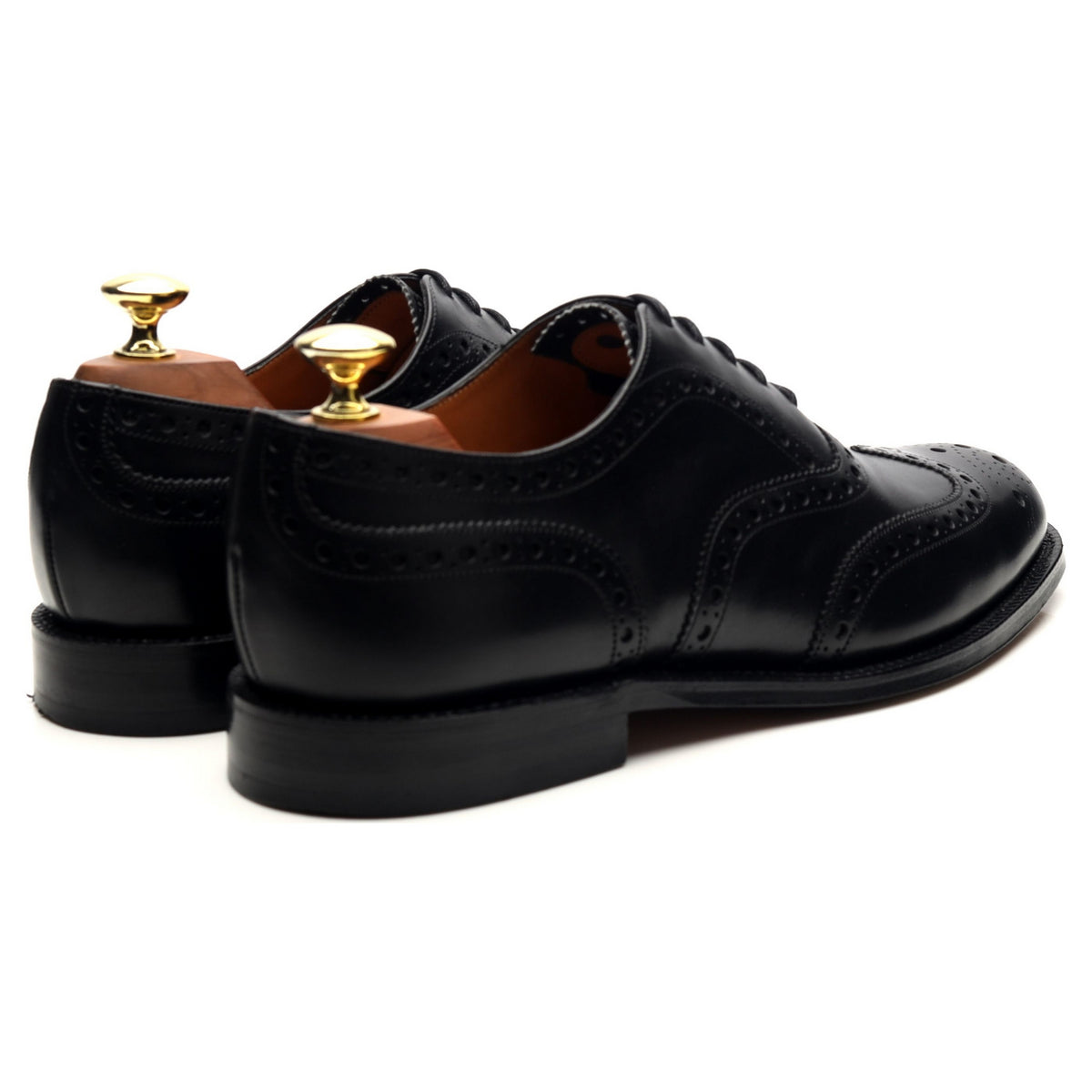 Black Leather Oxford Brogues UK 7.5 G