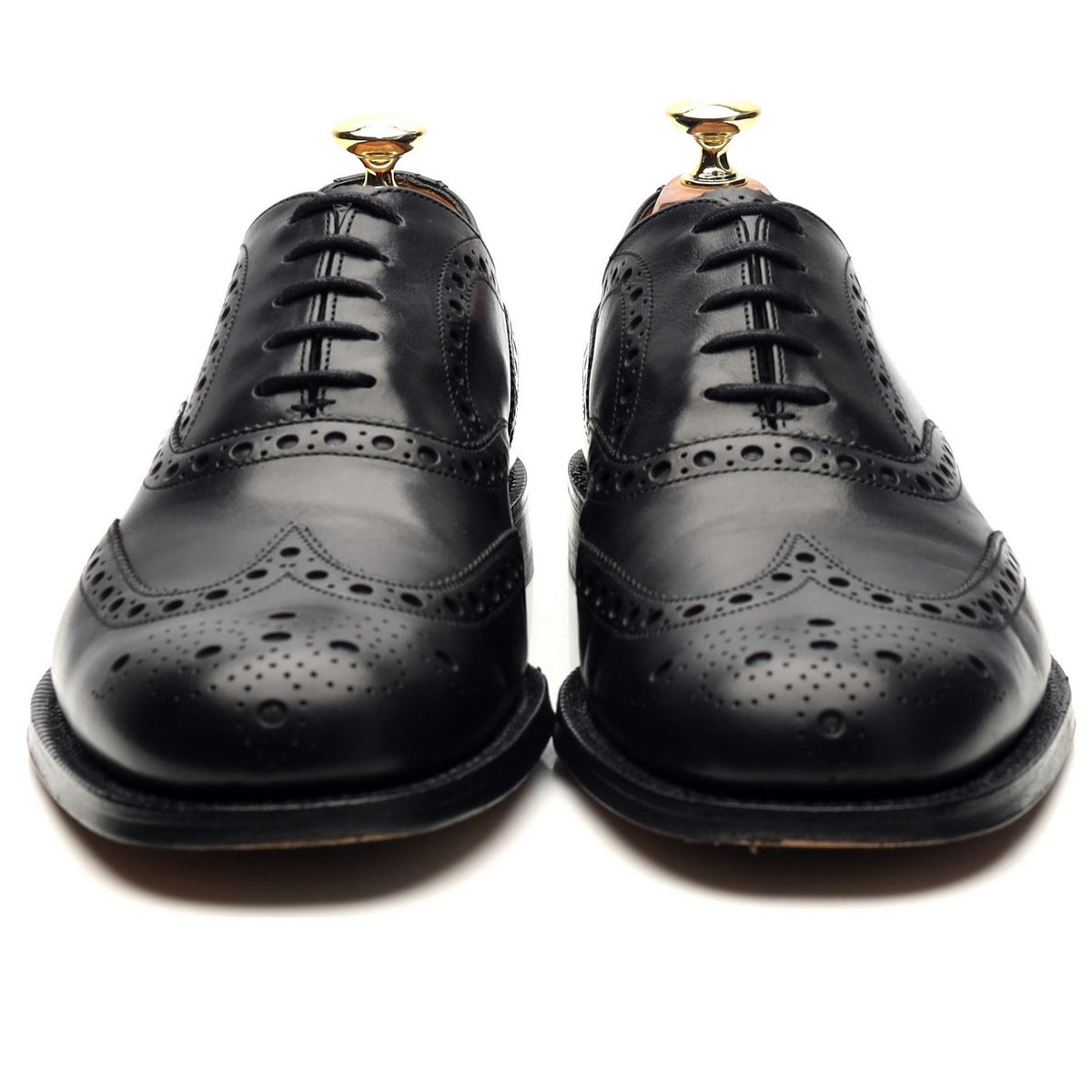 Black Leather Oxford Brogues UK 7.5 G