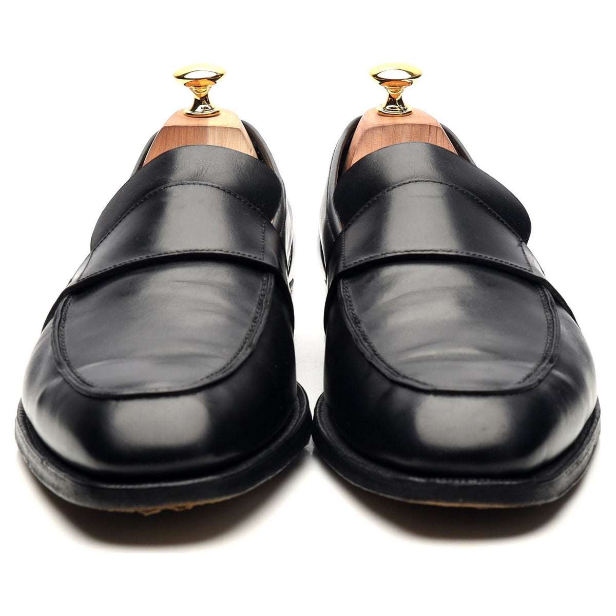 &#39;Owen&#39; Black Leather Loafers UK 10.5 E