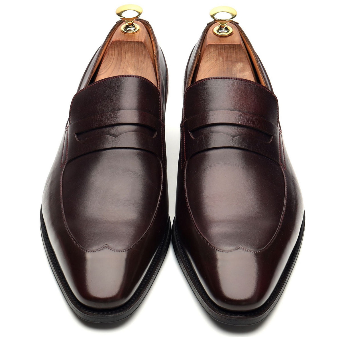 Burgundy Leather Loafers 8.5 D UK 9