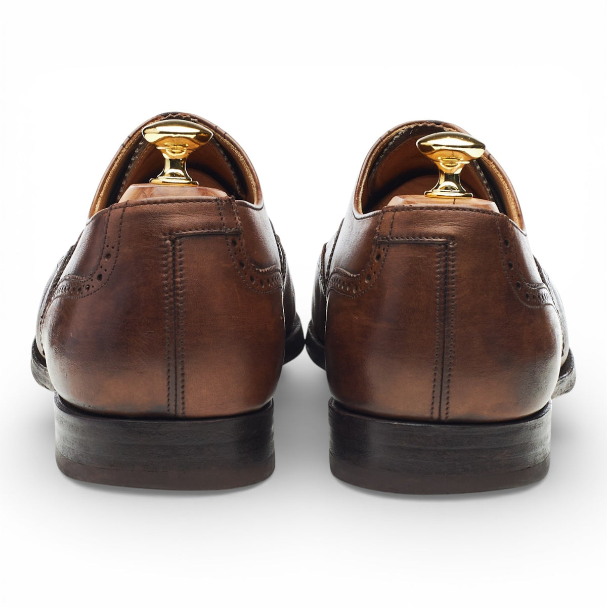 Peal & Co Dark Brown Leather Oxford Brogues UK 11 US 12 E