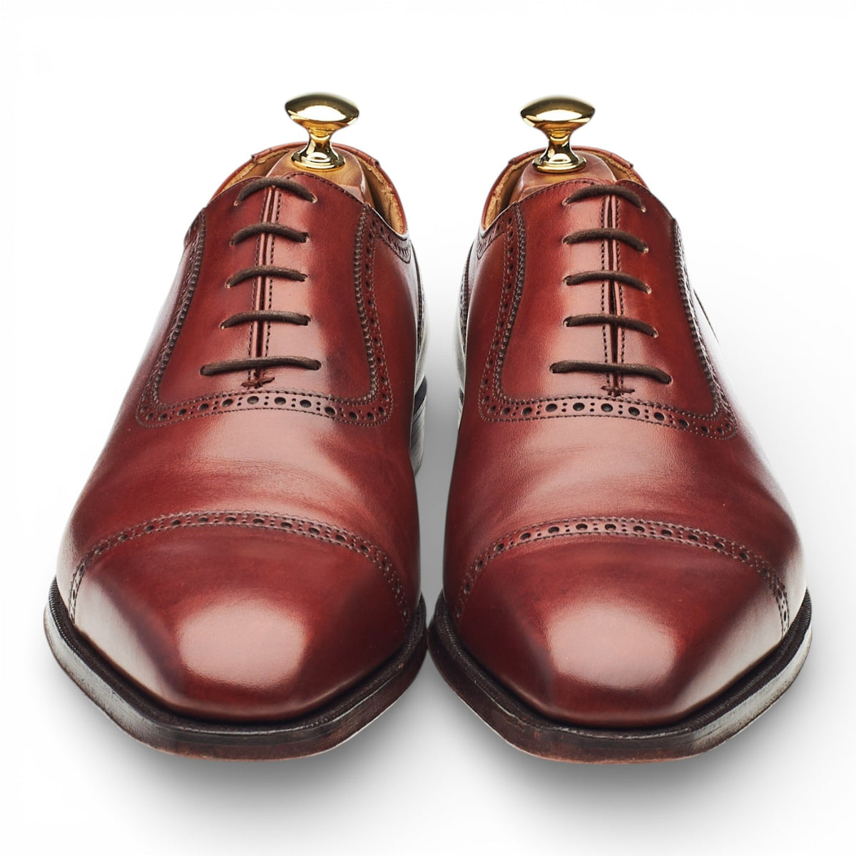 'Westbourne' Tan Brown Leather Oxford Brogues UK 9 E