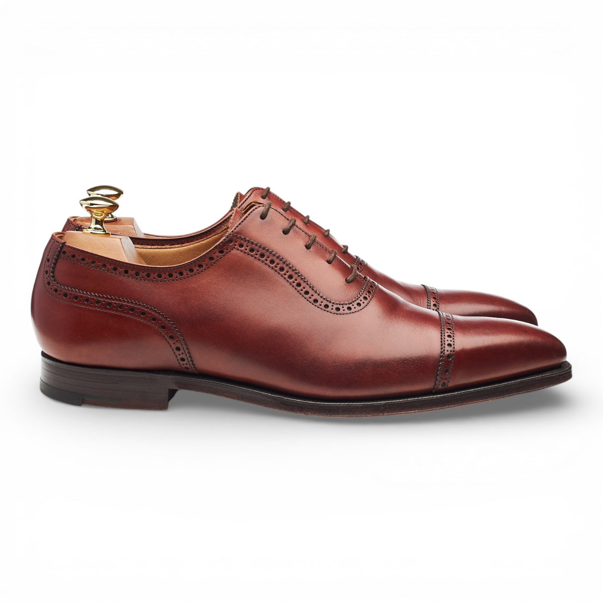 'Westbourne' Tan Brown Leather Oxford Brogues UK 9 E