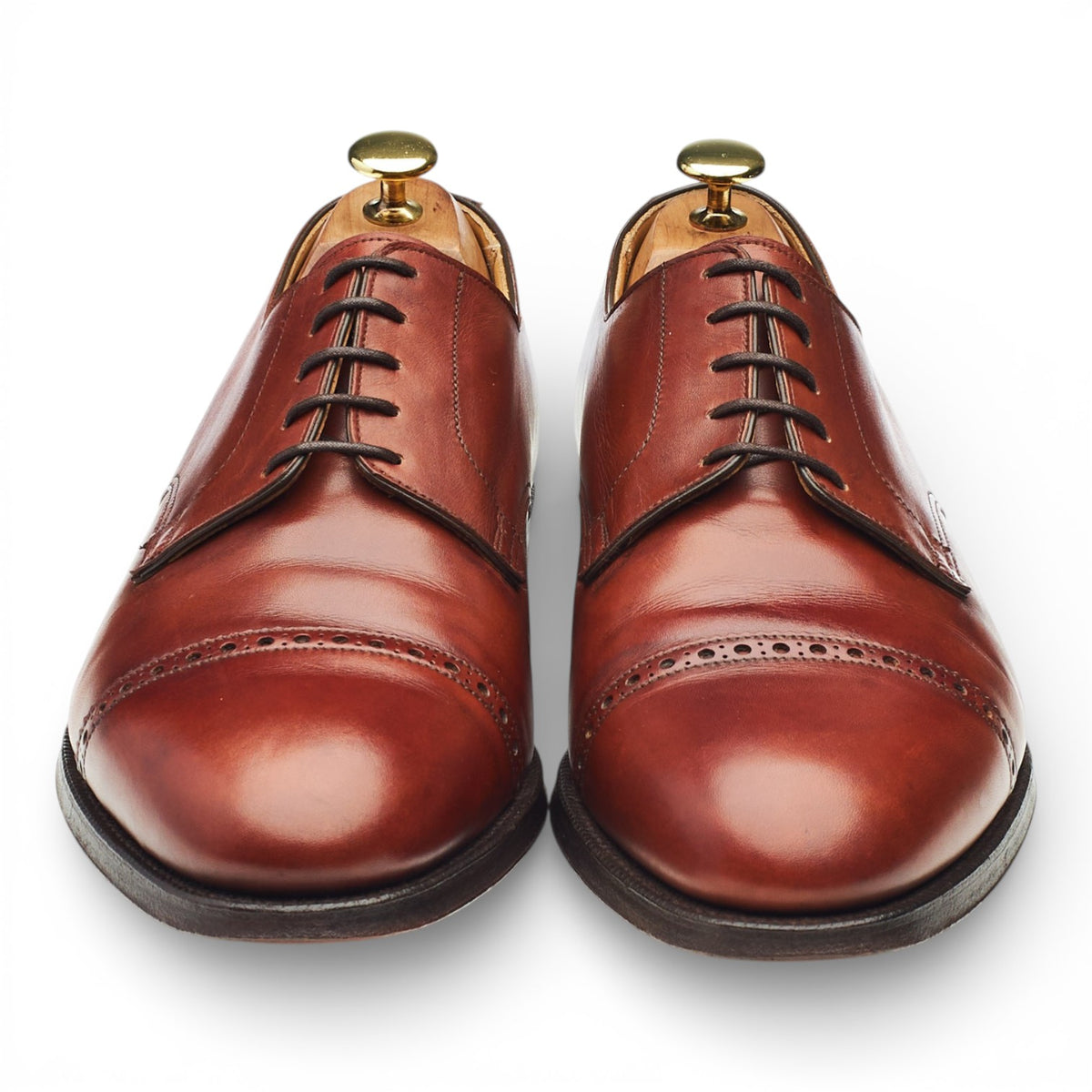 'Draycott' Tan Brown Leather Derby UK 9 G