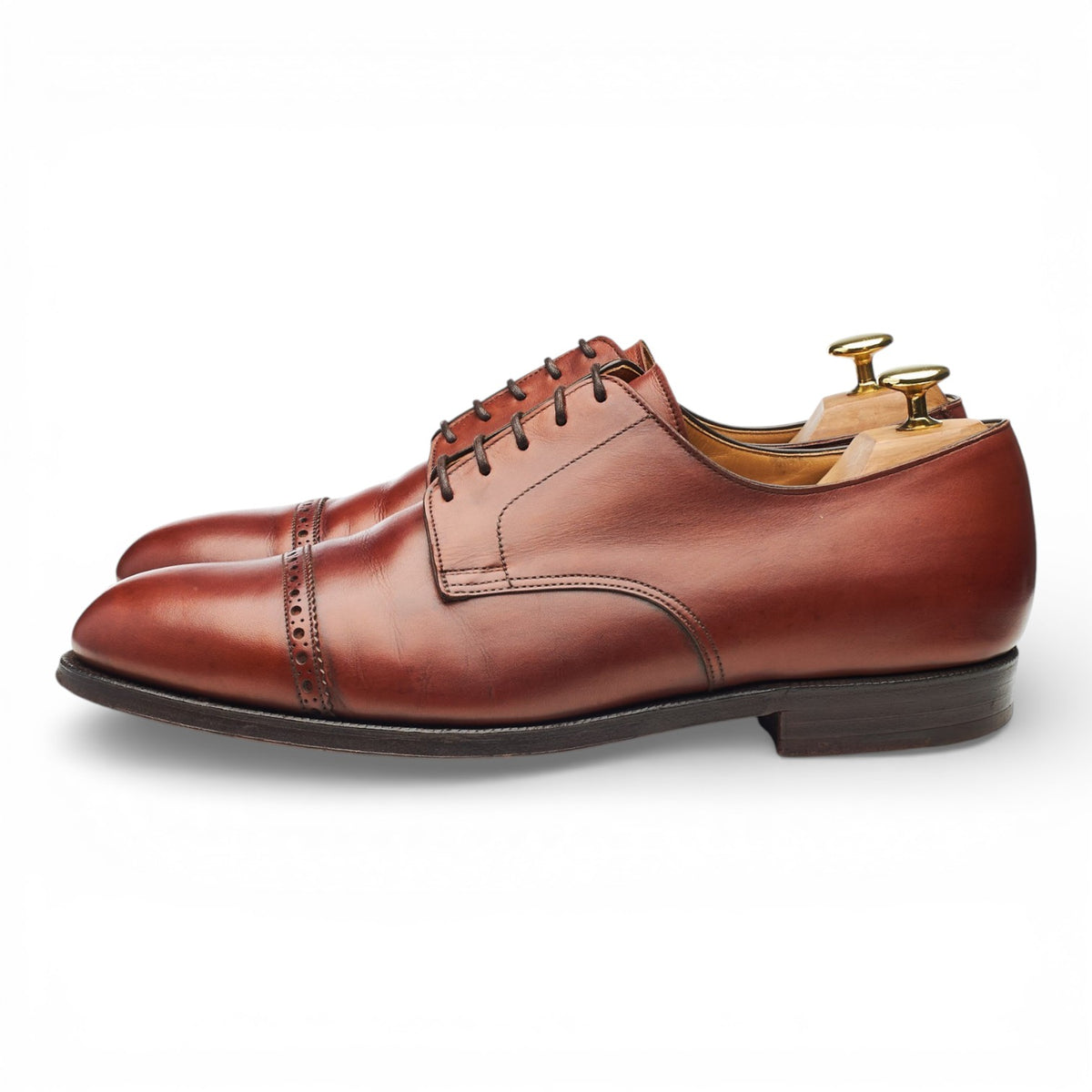 'Draycott' Tan Brown Leather Derby UK 9 G
