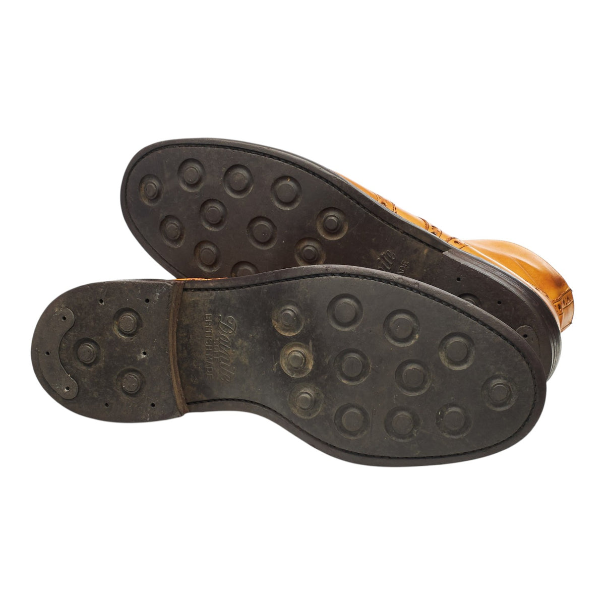 'Harrison' Tan Brown Leather Brogue Boots UK 10 F