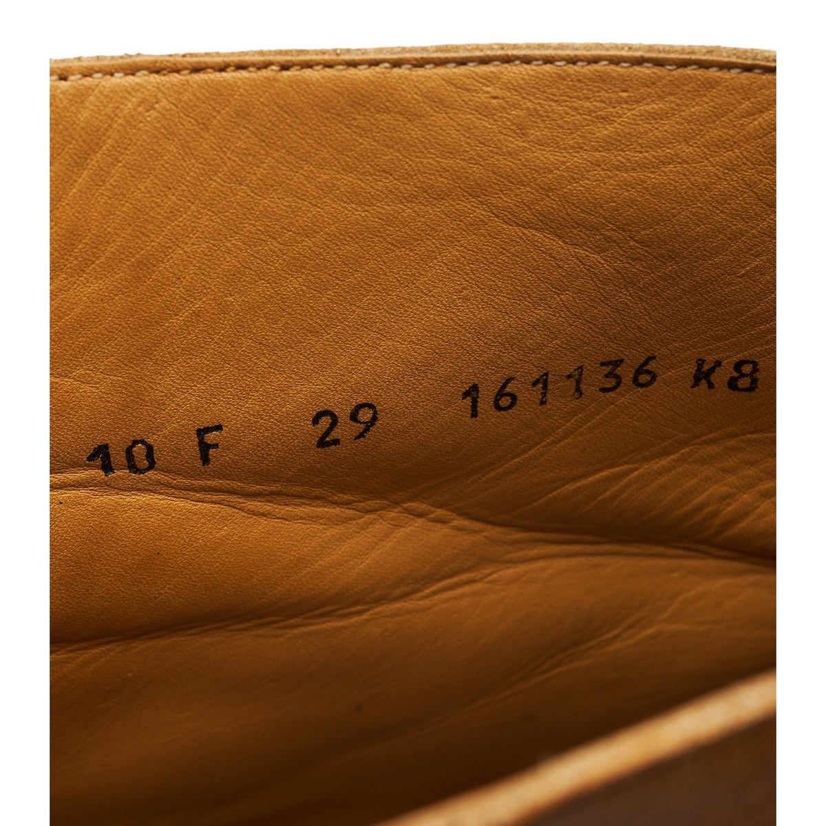 'Harrison' Tan Brown Leather Brogue Boots UK 10 F