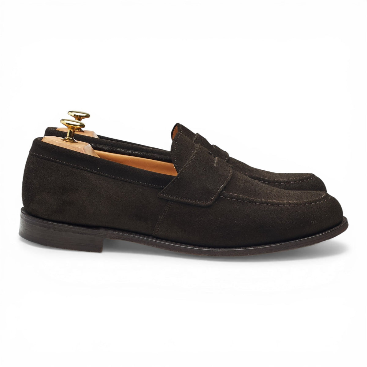 'Dawley' Dark Brown Suede Loafers UK 8.5 F