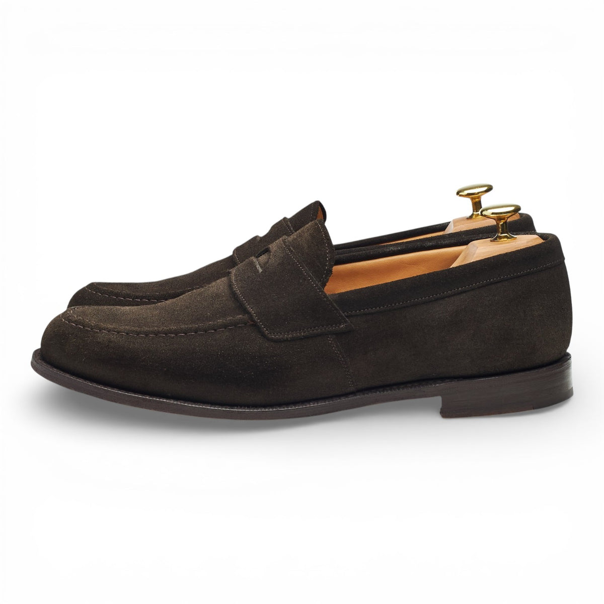 'Dawley' Dark Brown Suede Loafers UK 8.5 F