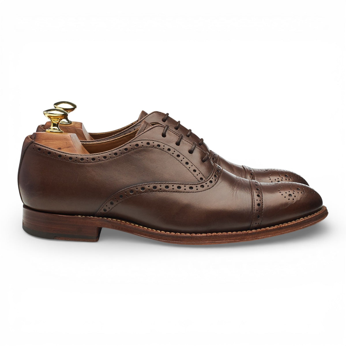 'Matthew' Brown Leather Oxford Brogues UK 7 F
