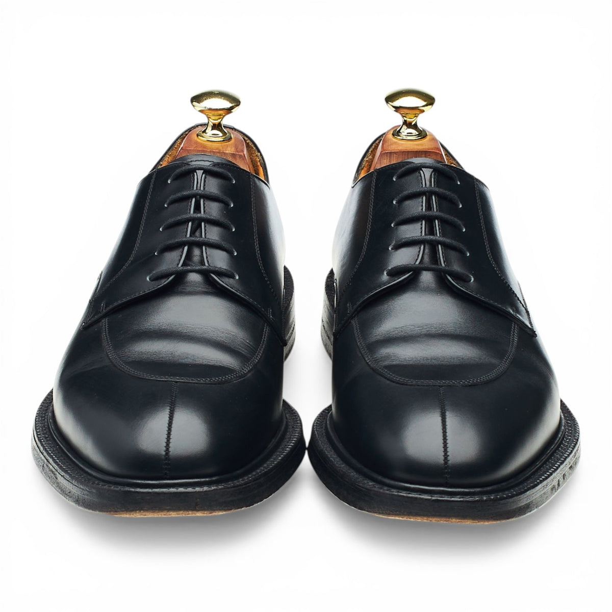 'Dartmoor' Black Leather Split Toe Derby UK 7.5 F