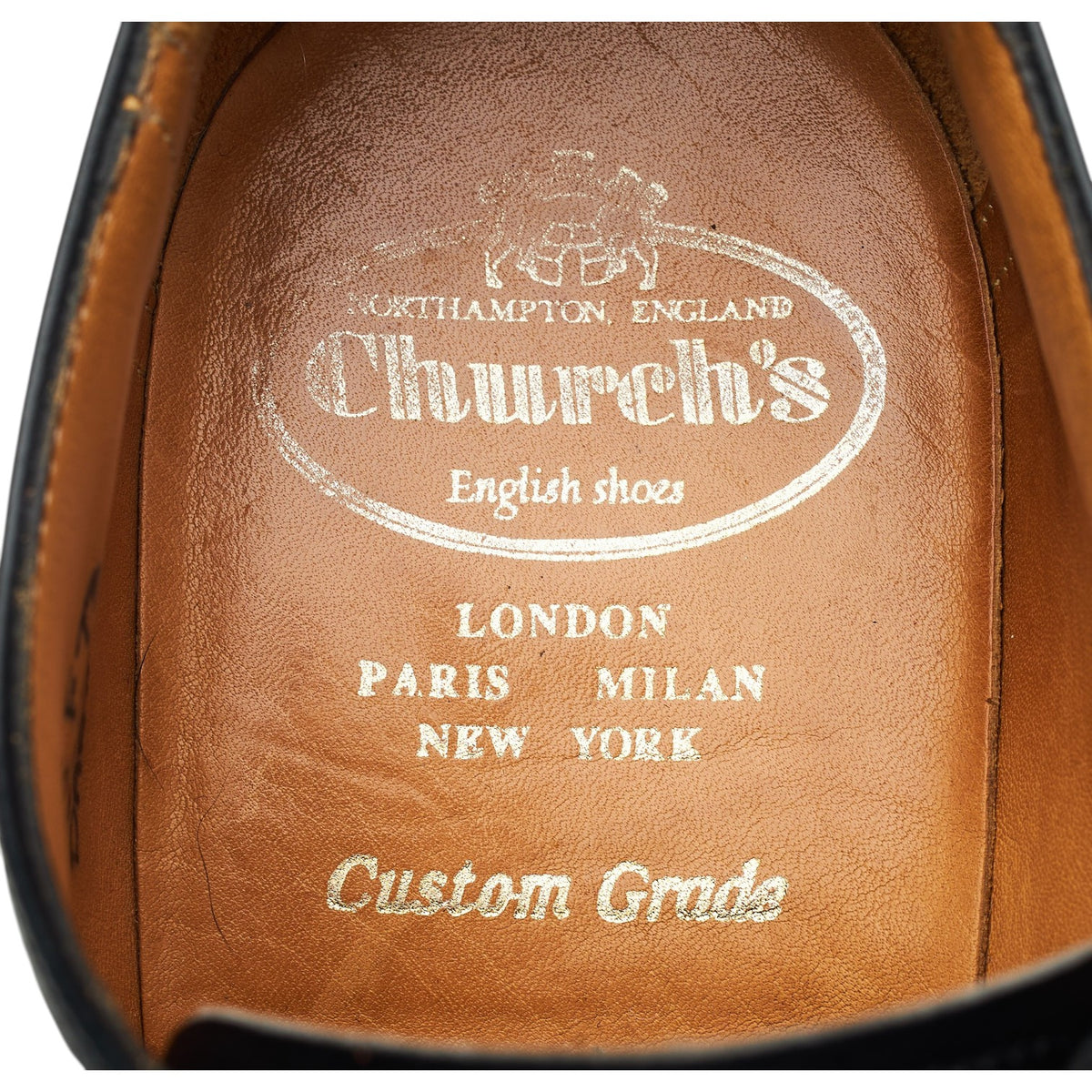 'Dartmoor' Black Leather Split Toe Derby UK 7.5 F
