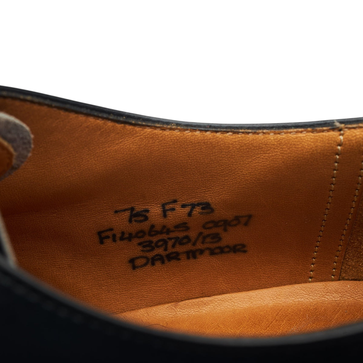 'Dartmoor' Black Leather Split Toe Derby UK 7.5 F