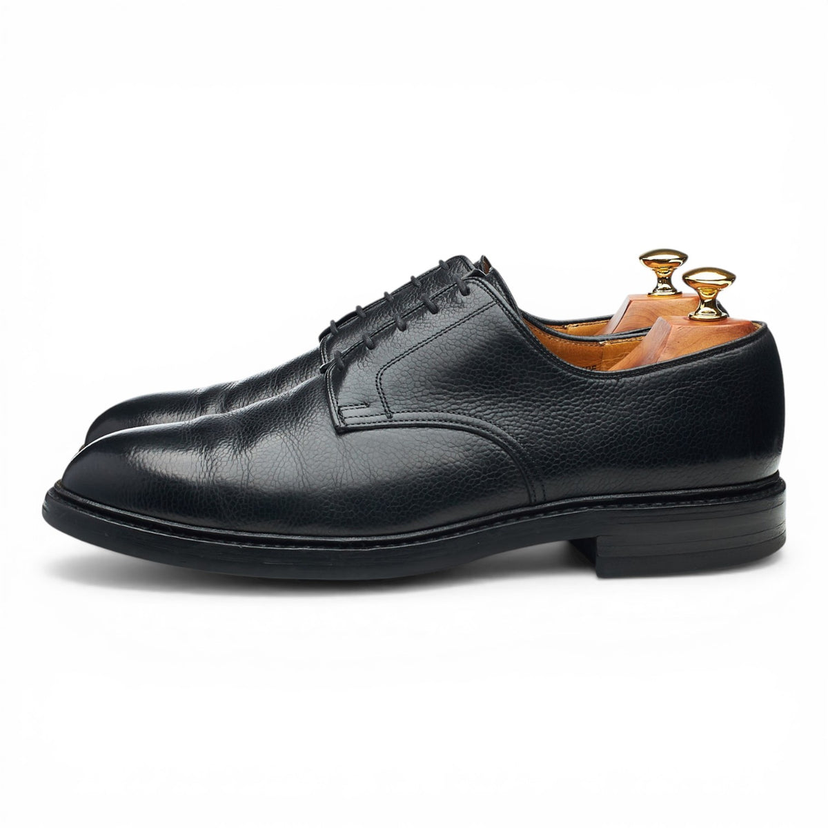 'Grasmere' Black Grain Leather Derby UK 9.5 E