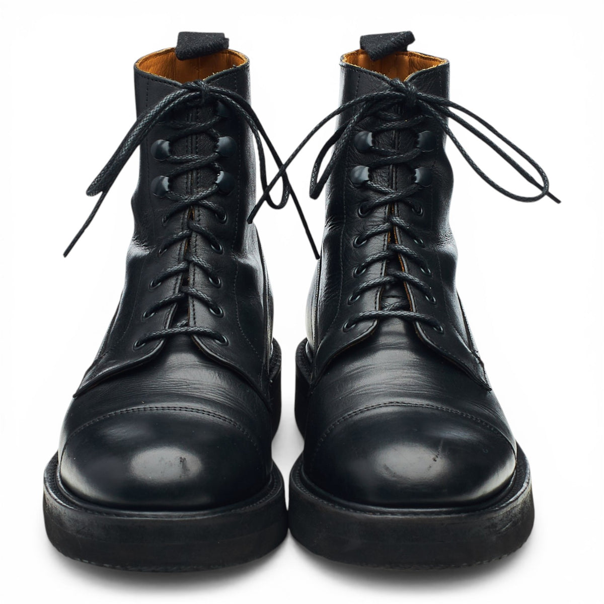 'Harry' Black Leather Boots UK 6.5 G