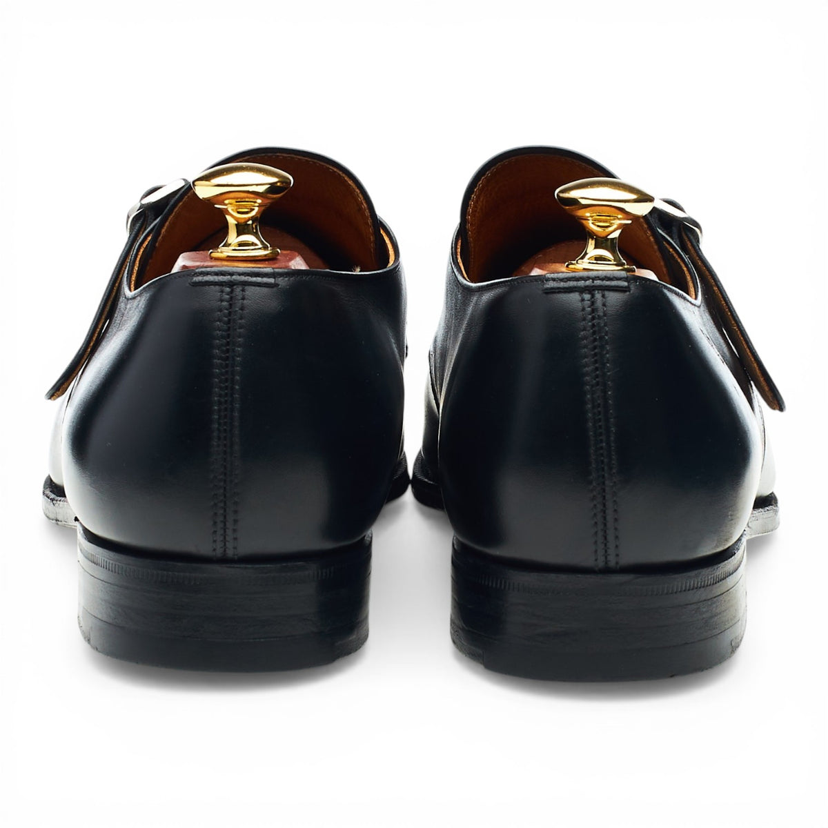 'Becket' Black Leather Monk Strap UK 9.5 F