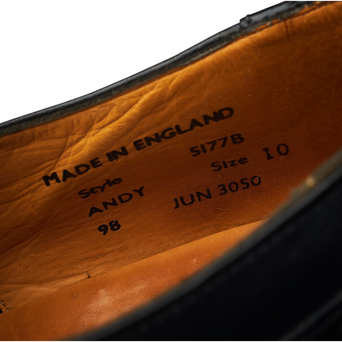 'Andy' Black Leather Oxford Brogues UK 10