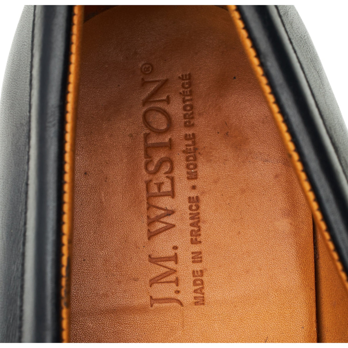 '472' Black Leather Loafers 10 D UK 10.5