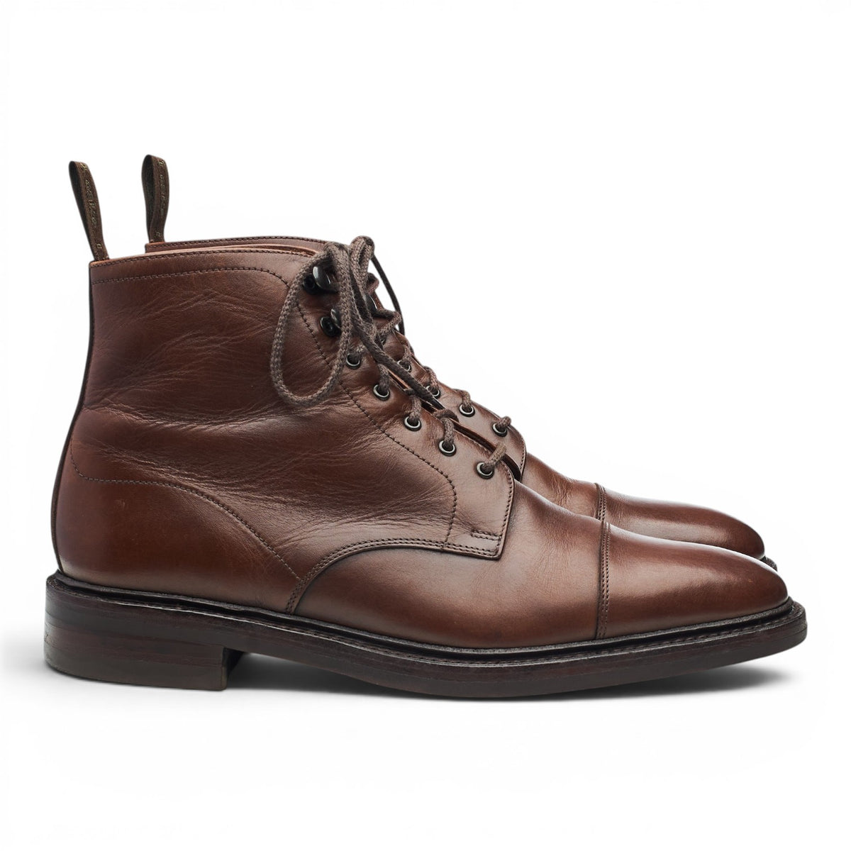 1880 'Roehampton' Dark Brown Leather Boots UK 8 F