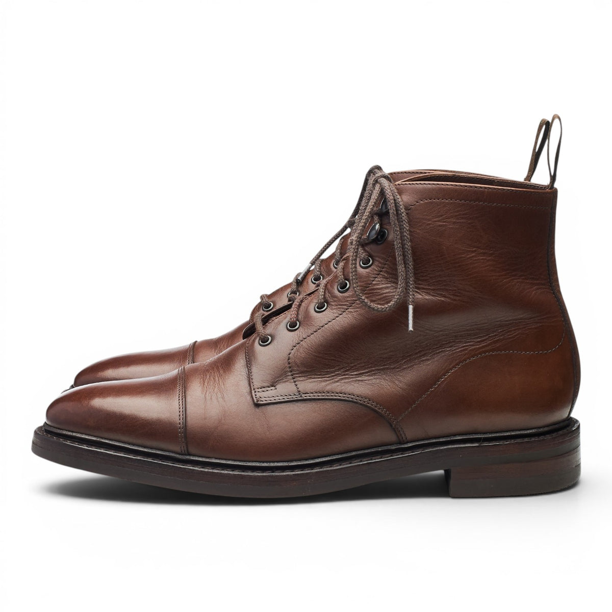 1880 'Roehampton' Dark Brown Leather Boots UK 8 F