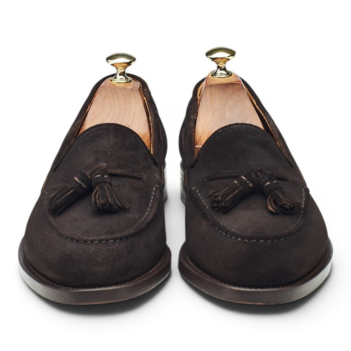 'Cadregatt' Dark Brown Suede Tassel Loafers UK 7.5 EU 41.5