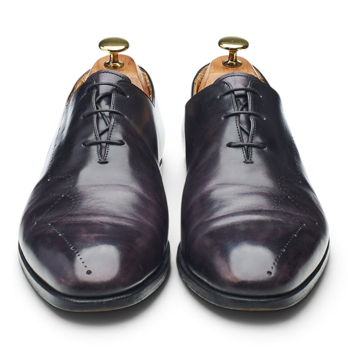 Purple Patina Leather Wholecut Oxford UK 8.5