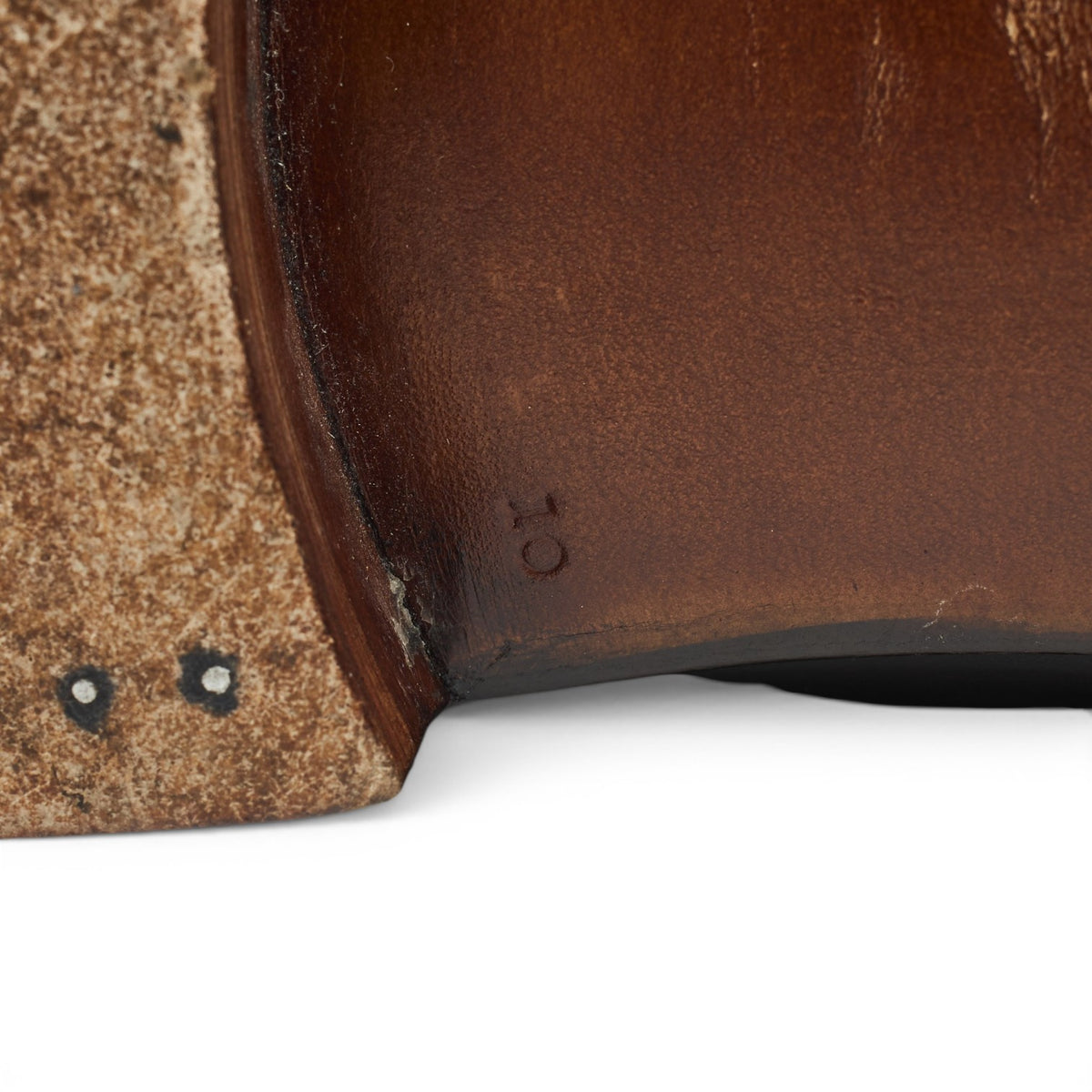 'Casanova' Dark Brown 'Old Black' Patina Leather Wholecut Oxford UK 9