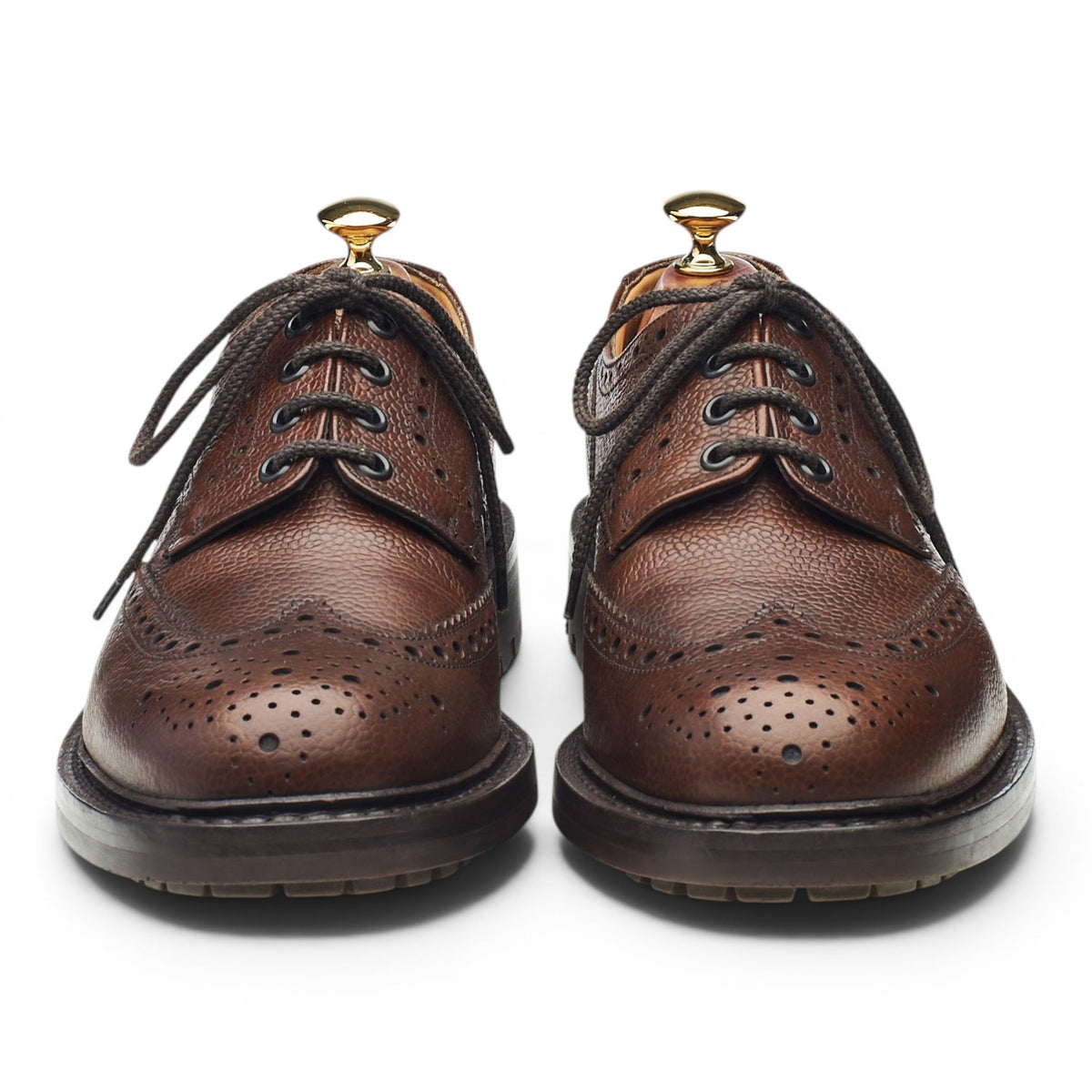 'McPherson' Dark Brown Leather Derby Brogues UK 9 G