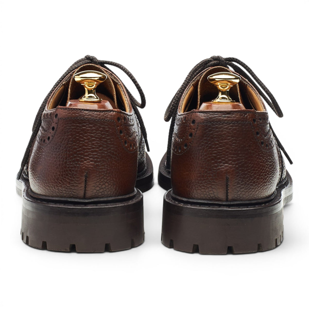 'McPherson' Dark Brown Leather Derby Brogues UK 9 G