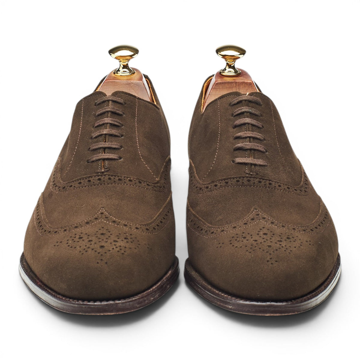 Dark Brown Suede Oxford Brogues UK 9.5 EF