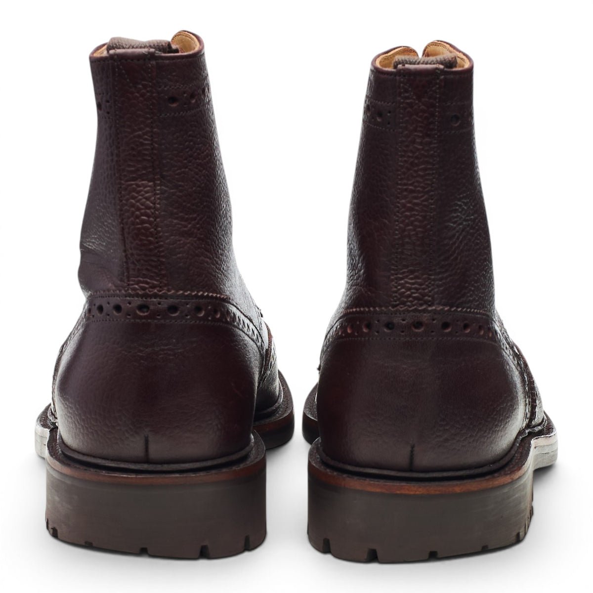 'Glencarse' Burgundy Grain Leather Brogues Boots UK 8.5 G