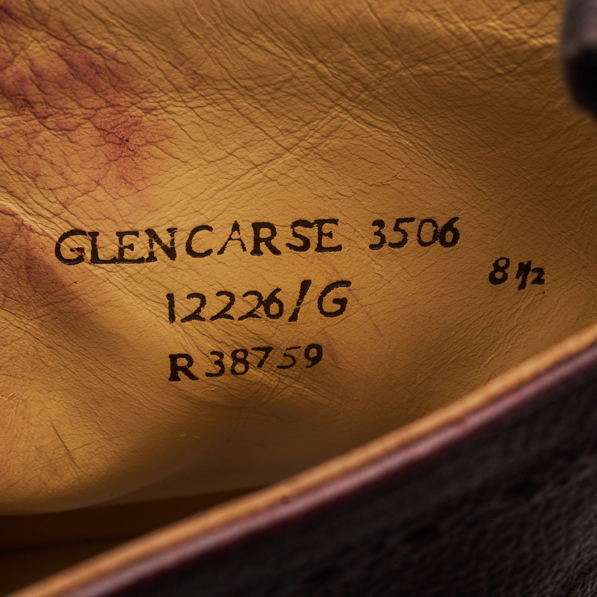 'Glencarse' Burgundy Grain Leather Brogues Boots UK 8.5 G
