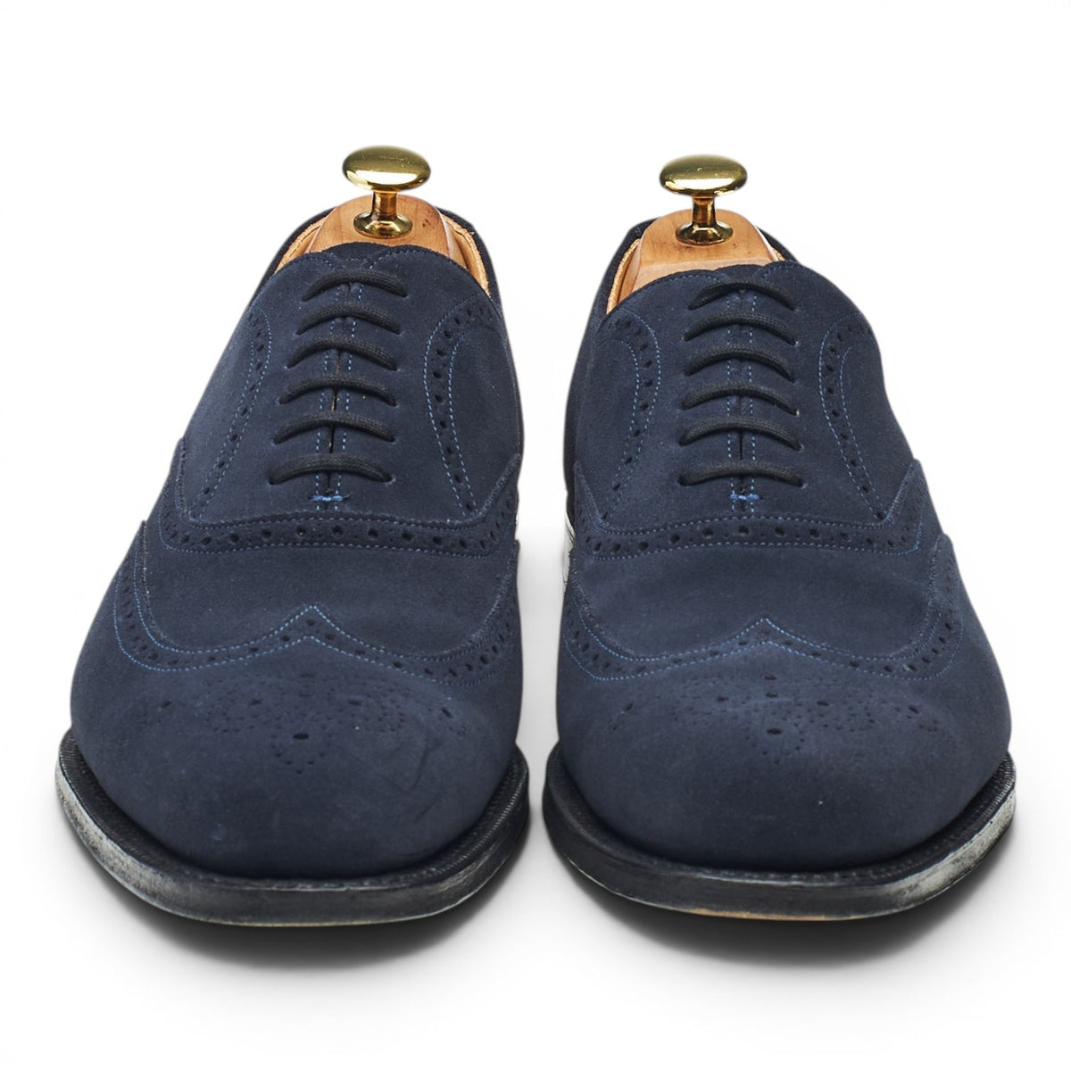 'Berlin' Navy Blue Suede Oxford Brogues UK 8 G