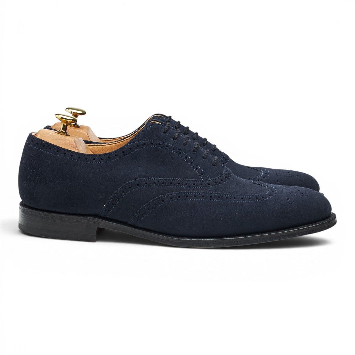 'Berlin' Navy Blue Suede Oxford Brogues UK 8 G