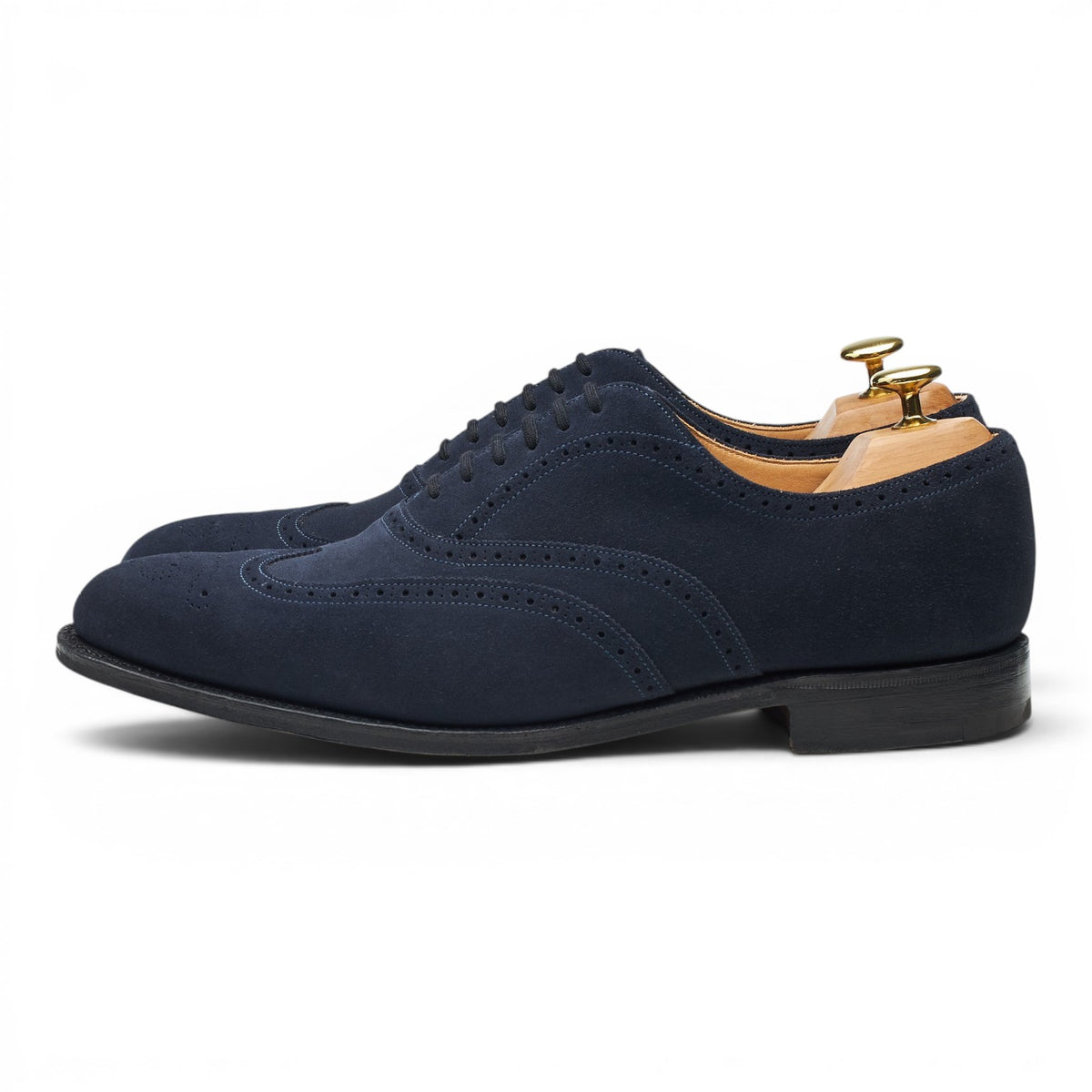'Berlin' Navy Blue Suede Oxford Brogues UK 8 G