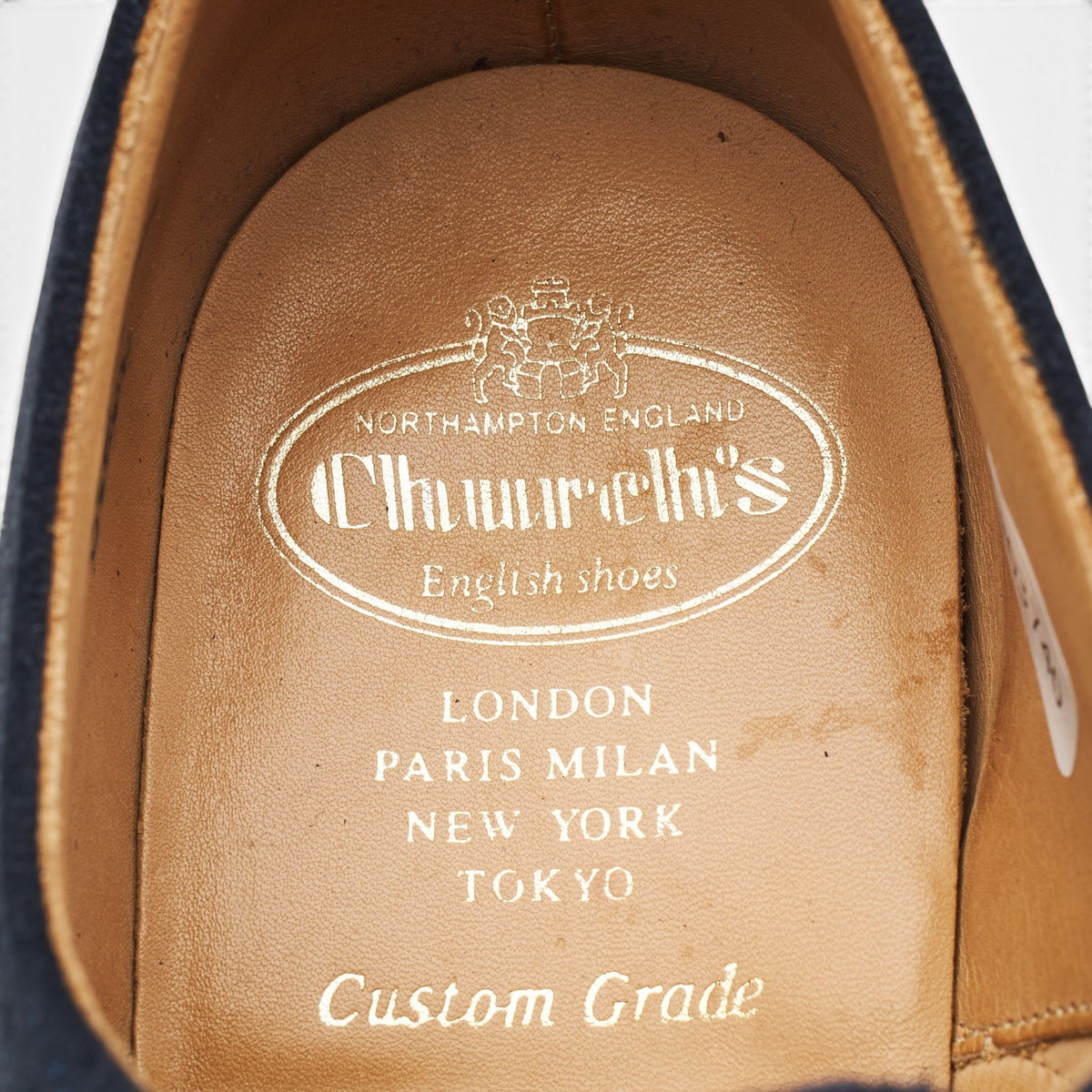 'Berlin' Navy Blue Suede Oxford Brogues UK 8 G