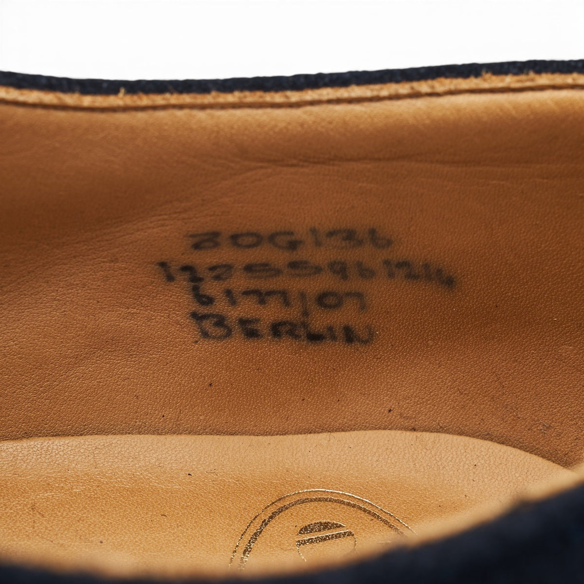 'Berlin' Navy Blue Suede Oxford Brogues UK 8 G