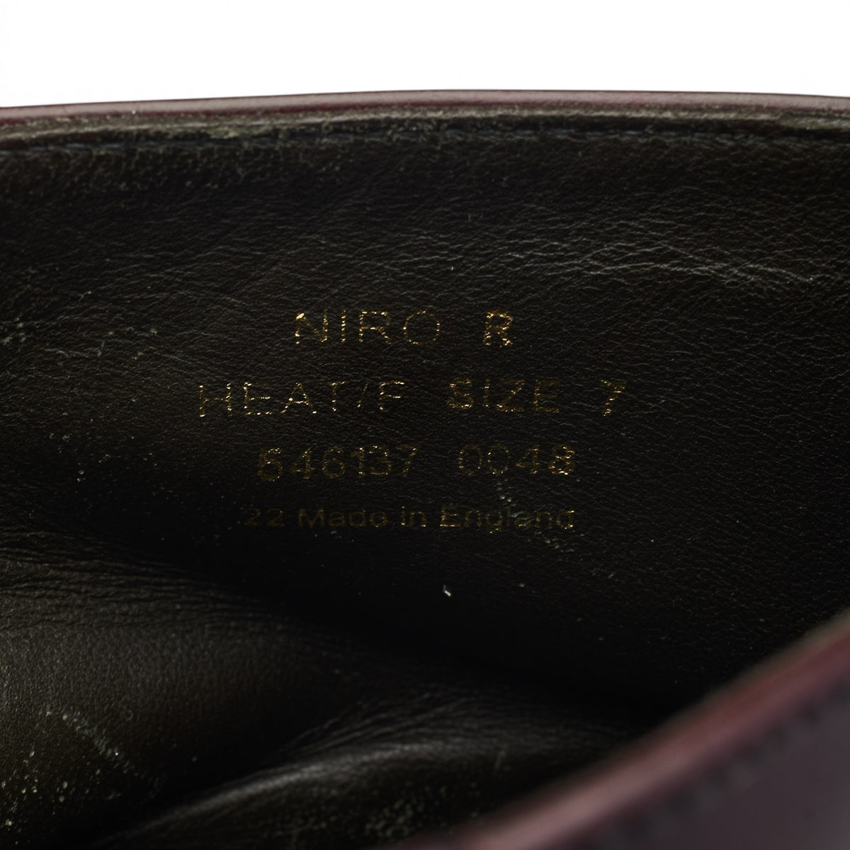 'Niro' Burgundy Leather Boots UK 7 F